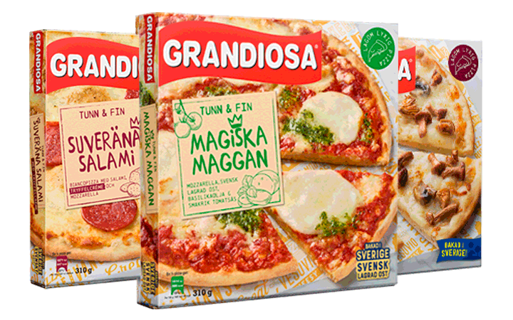 Grandiosa Tunn o Fin pizza Magiska MagganSuveräna Salami