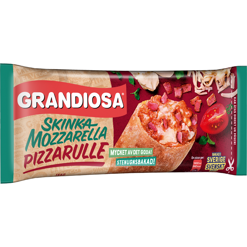 Grandiosa Pizzarulle Mozzarella & Skinka
